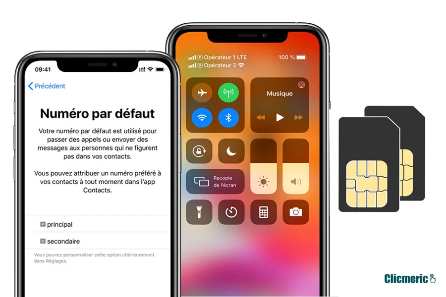 iPhone デュアル SIM : iPhone、eSIM、nano-SIM のダブル SIM を利用